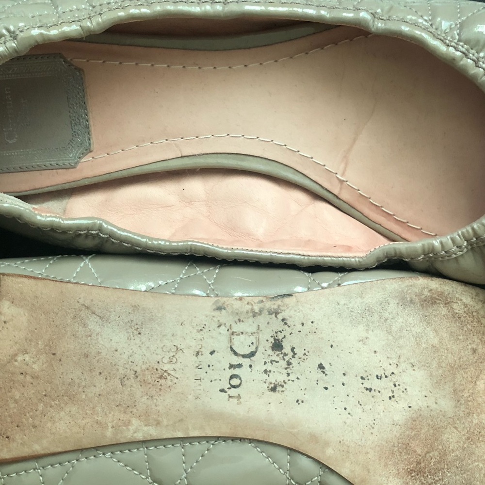 Authentic Chrstian Dior Pre-owned Beige Patent Ballet flats - Picture 12 of 13